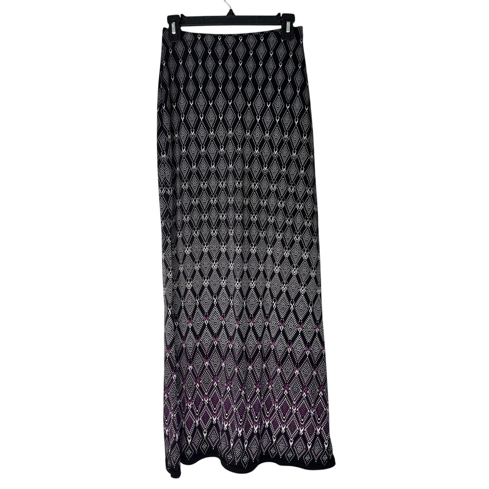 White House Black Market Black/Purple Maxi Skirt Size XXS